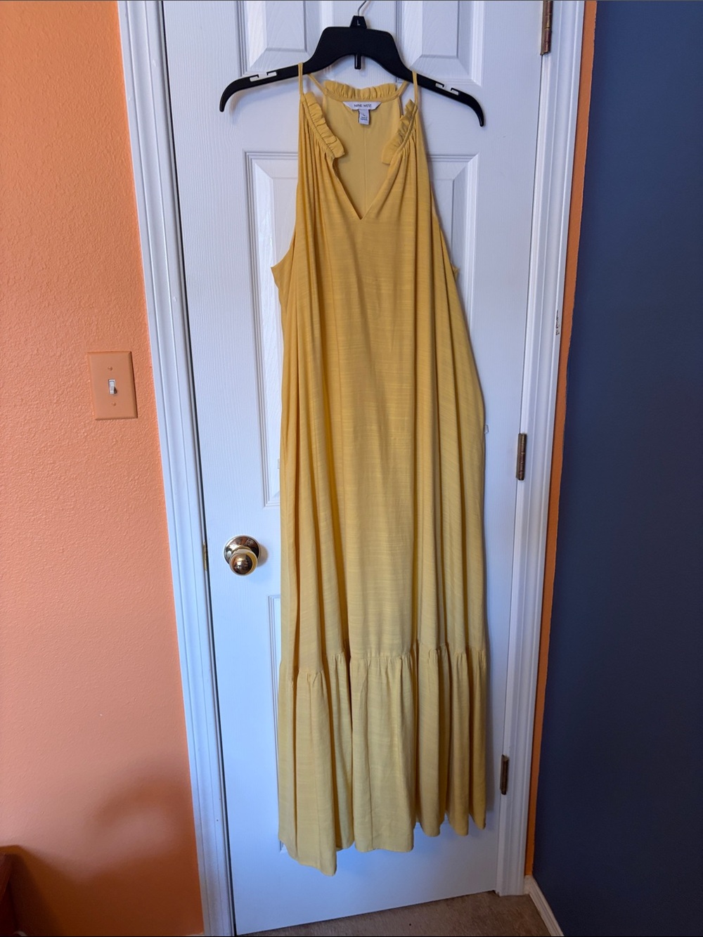 Nine West Yellow  Maxi Dress